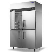银都四门冰箱商用冰柜插盘柜风冷速冻机慕斯烤盘柜披萨托盘冷冻柜 六门双温(1/3冷冻)