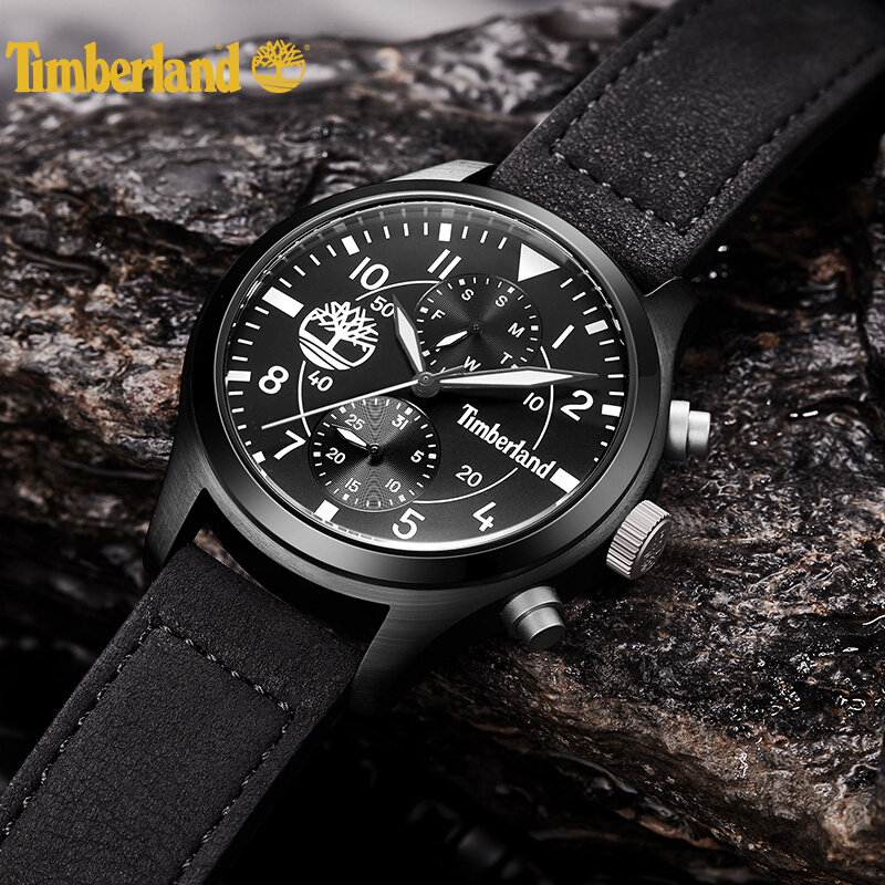 timberland添柏岚大表盘户外指针运动表个性潮流防水手表石英表男tbl1