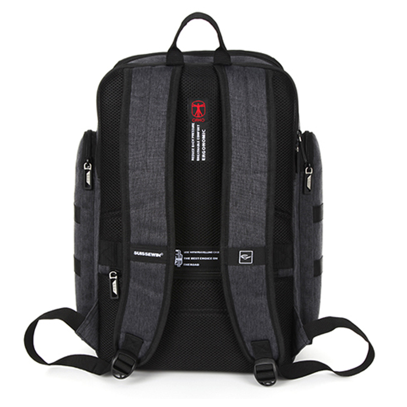 SUISSEWIN瑞士新款时尚商务休闲潮流多功能大空间双肩包SN9860H高清大图