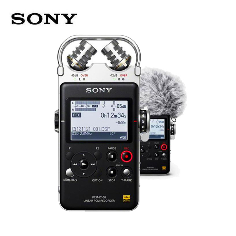 索尼 SONY PCM-D100 录音笔 64GB 黑色(含防风罩、64G内存卡、收纳盒、连接线)