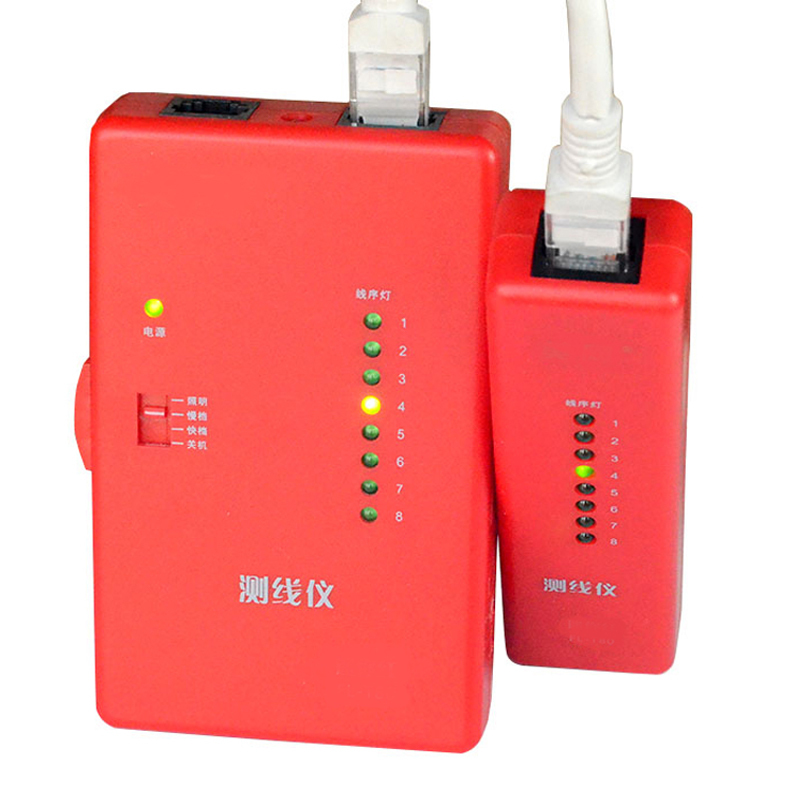 ABLEMEN 网线测试仪 电话测线仪 带LDE照明灯功能 测线器可测2-8芯任意线序
