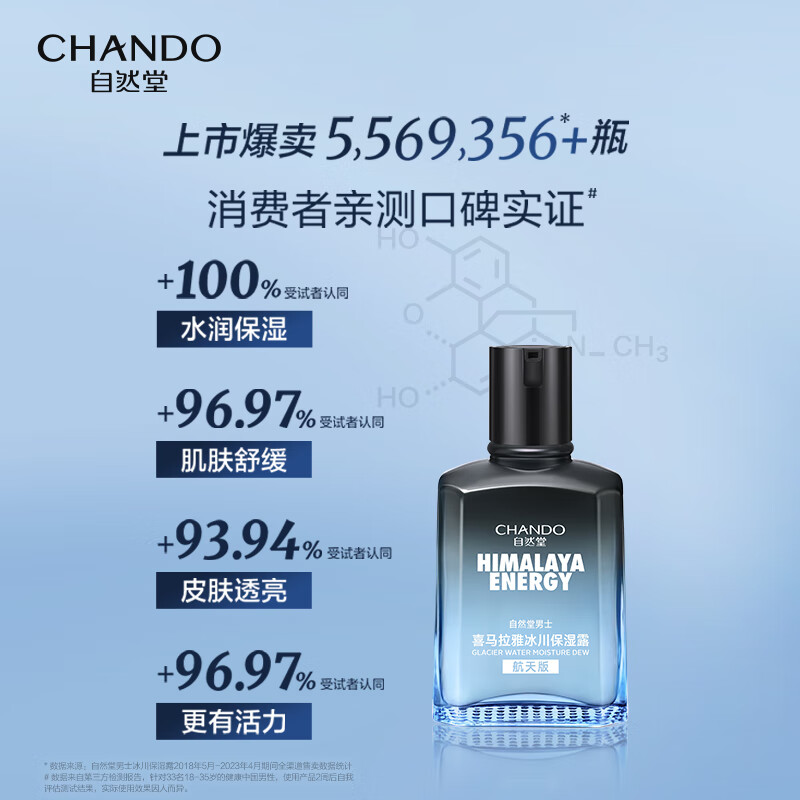 自然堂(CHANDO) 男士喜马拉雅冰川 保湿露70mL高清大图