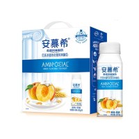 伊利安慕希黄桃燕麦希腊风味酸奶200ml*10盒早餐奶