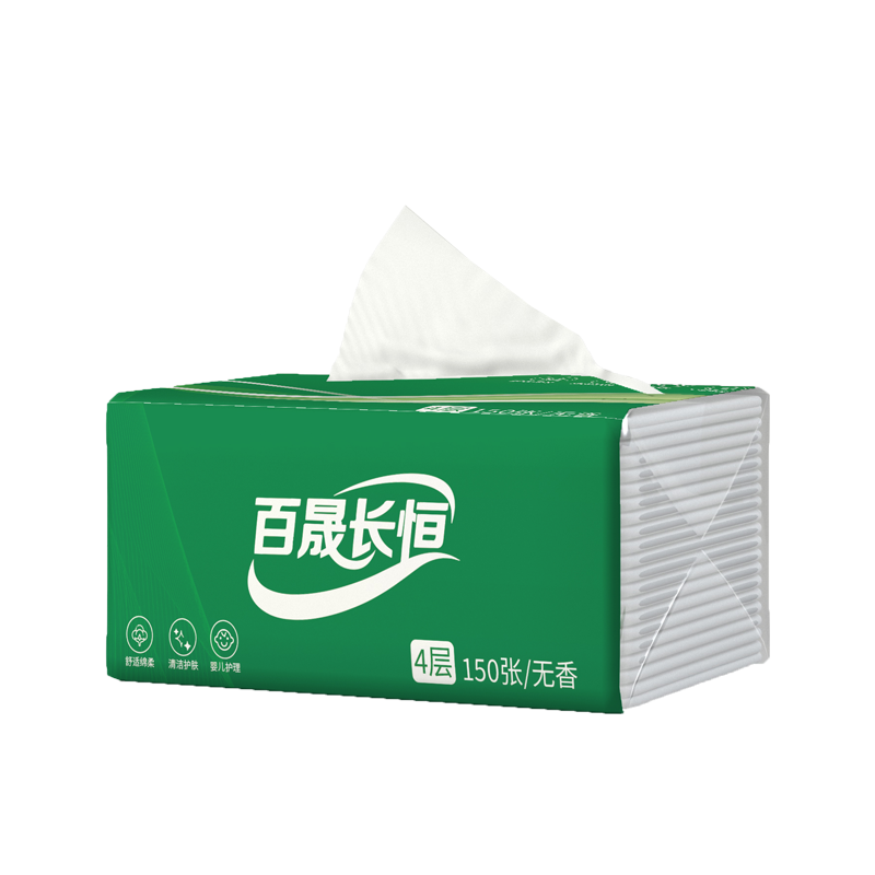 百晟长恒 BSCH-B89 抽纸-软包4层/150张/无香(计价单位:包)绿色高清大图