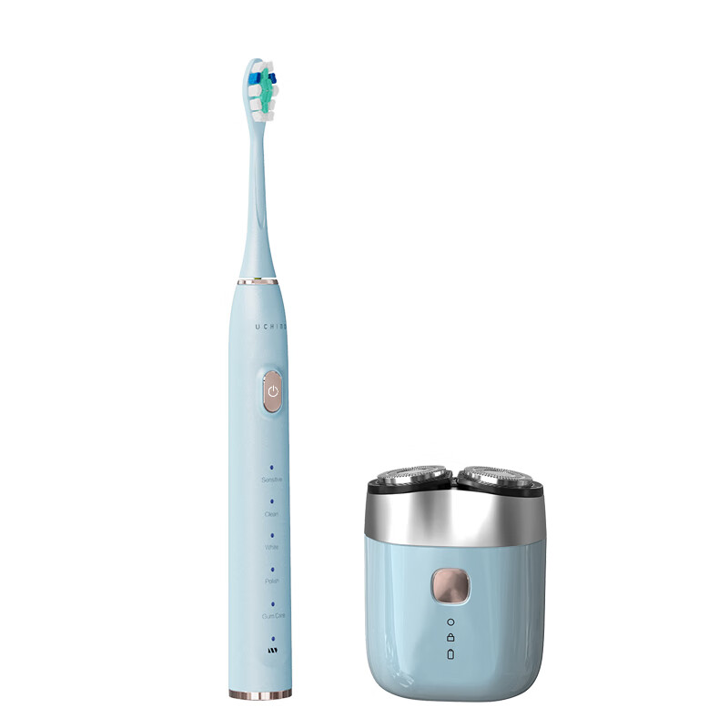 内野(UCHINO)便携防水防尘个人护理套装(电动牙刷+剃须刀)高清大图