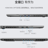 机械革命（MECHREVO）蛟龙AMD 15.6英寸144HZ轻薄游戏本笔记本电脑(锐龙7nm 8核 R7-4800H 65G 1TB固态 RTX2060)学生网课娱乐设计工作本