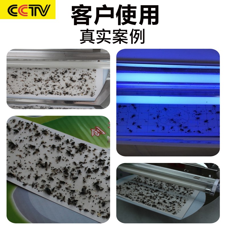 粘捕式灭蝇灯餐厅用室内灭蚊灯商用电子捕蝇器器苍蝇 三维工匠 MK-2118灭康灯管内反光款8W单管/1台高清大图