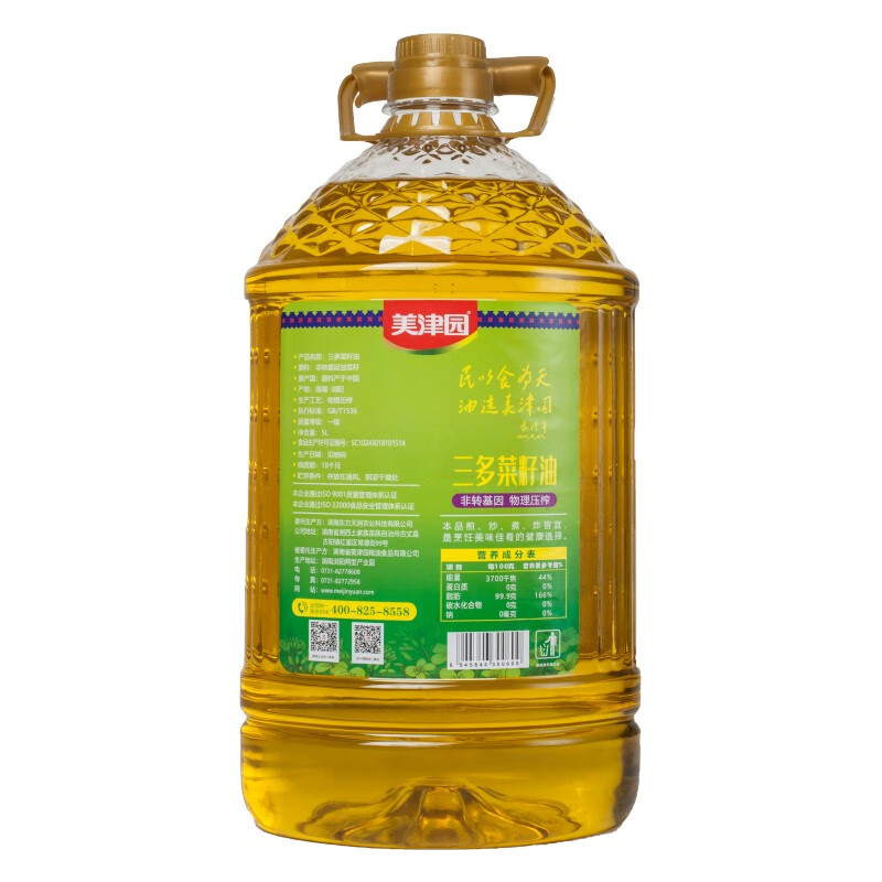 美津园三多 菜籽油5L高清大图