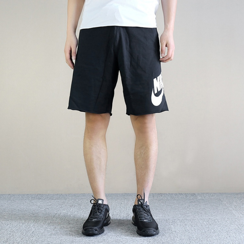 正品耐克男裤新款经典大logo运动五分休闲宽松透气短裤