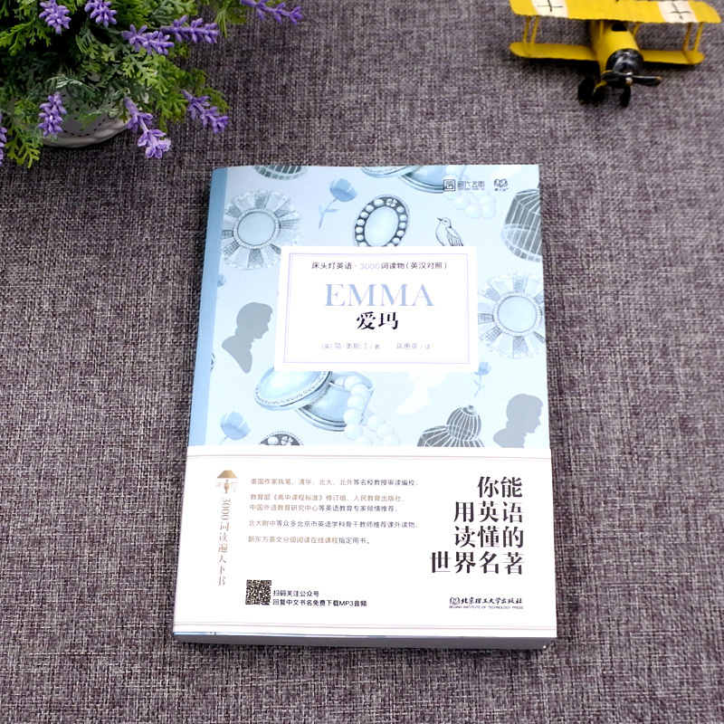 [正版]含音频床头灯读物本系列英语3000词 爱玛中英文双语书籍 高中一二大学四级阅读强化训练外国小说欣赏课外书世界名