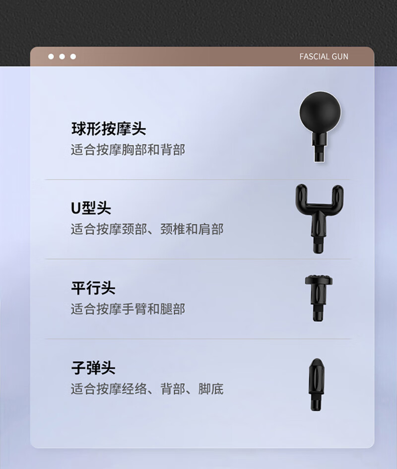 上亨(shangheng)SHZH-JKJ004筋膜枪按摩器迷你便携式家用健身肌肉放松按摩器肩颈腿足腰部按摩仪暗夜黑高清大图