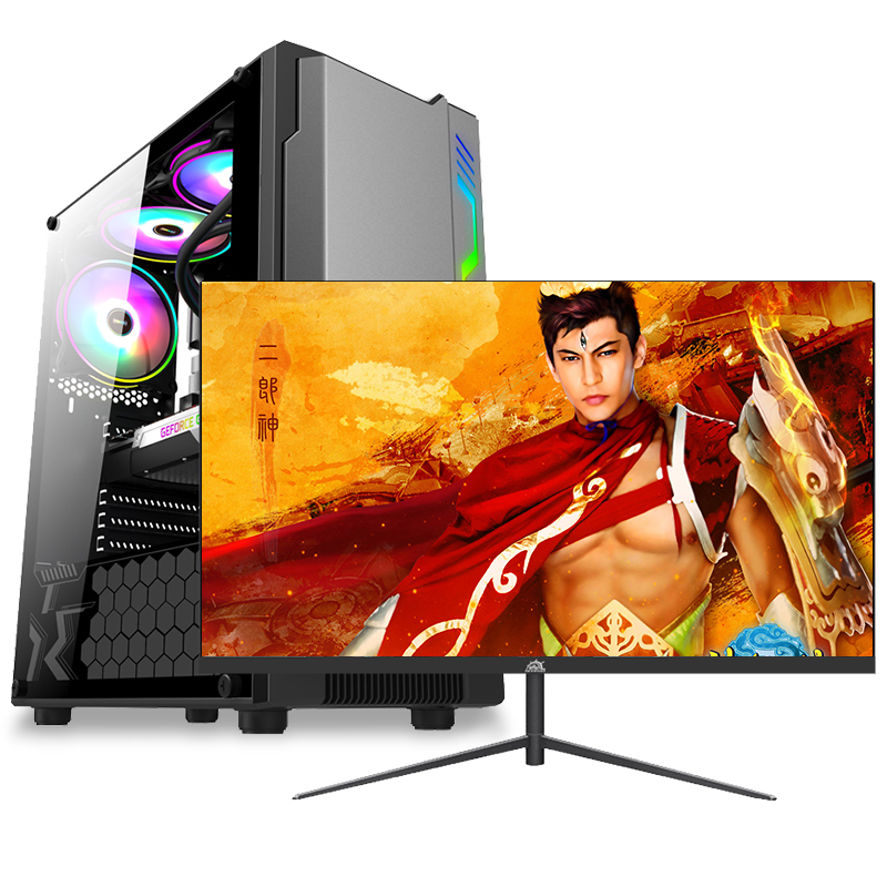 铭能 i9级十核E5-2670V2/RX580 8G独显/16G内存/512G高速固态 台式电脑 台式机 电脑主机 组装电脑 家用办公商务娱乐学生游戏电脑台式组装机+27英寸全套高清大图