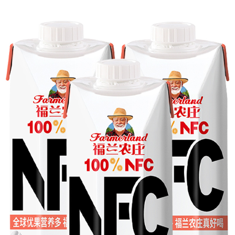 福兰农庄 NFC白桃复合果汁 1L 瓶高清大图