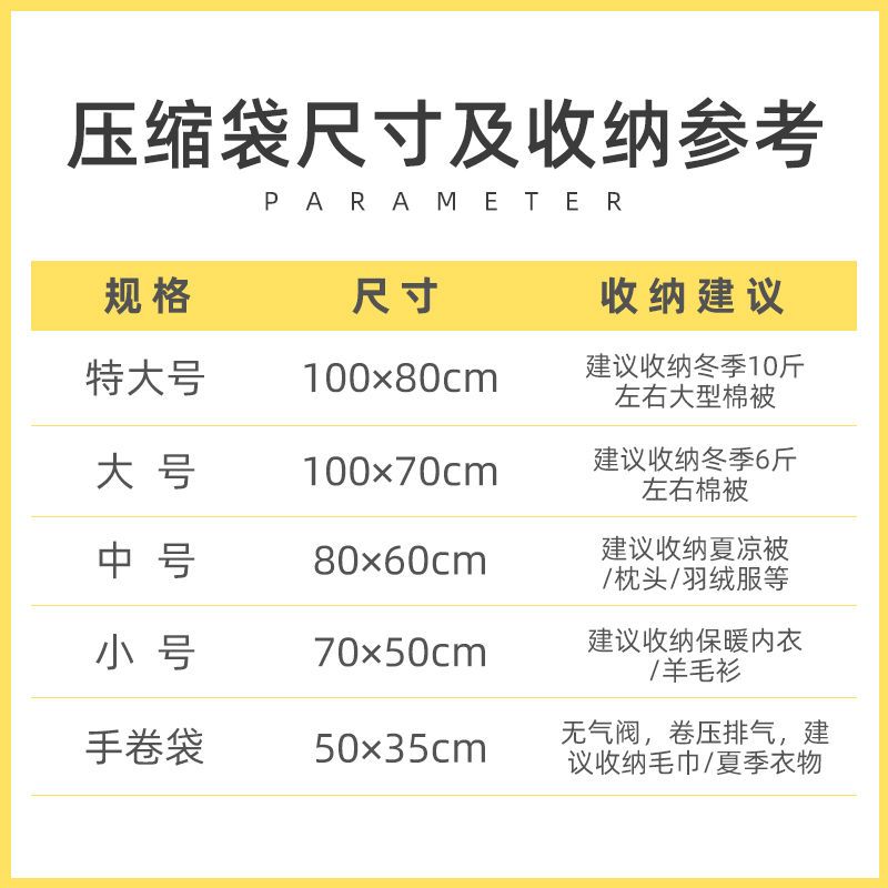 特大号加厚真空压缩袋套装装被子真空收纳袋装衣服棉被收纳袋子