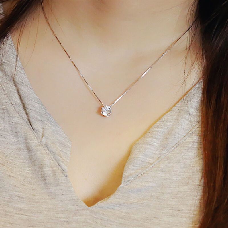 简约项链女韩版个性百搭六爪项链吊坠女短款锁骨链女时尚饰品首饰六爪