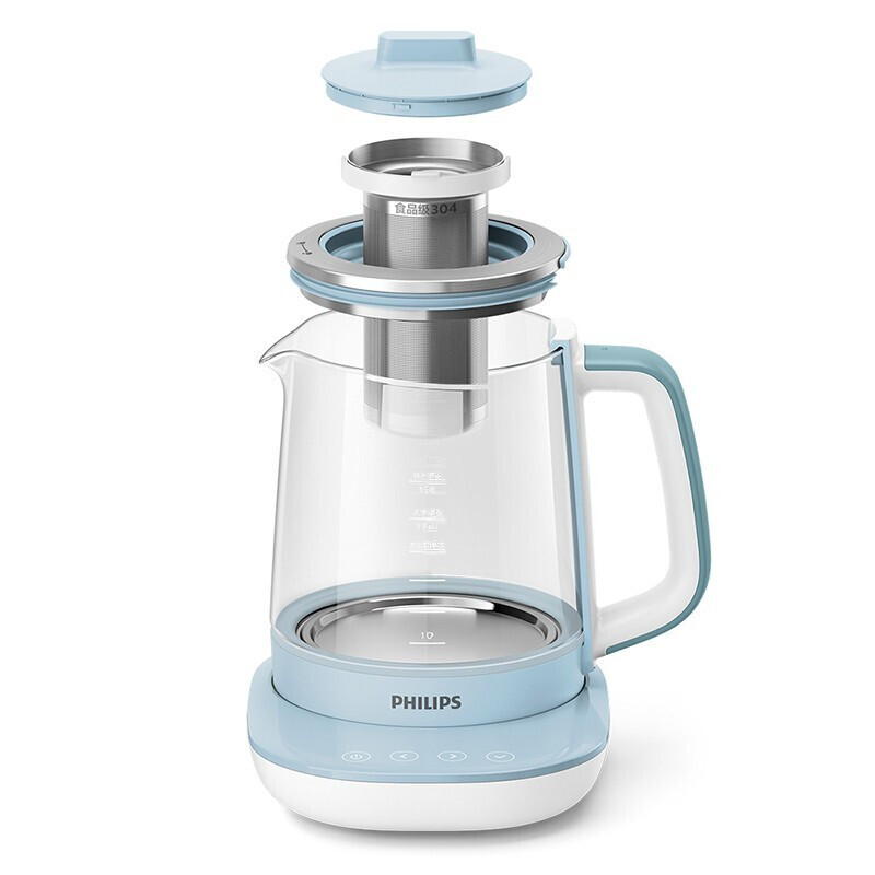 飞利浦(Philips) 养生壶 电水壶玻璃加厚电热水壶 多功能泡花茶壶煮茶器 HD9361/10一体机烧水壶 1.5L