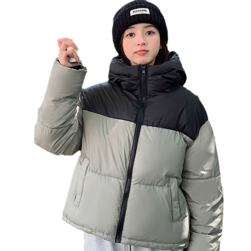 2024冬季新款韩版宽松加厚连帽保暖面包服棉衣女短款羽绒棉服外套高清大图