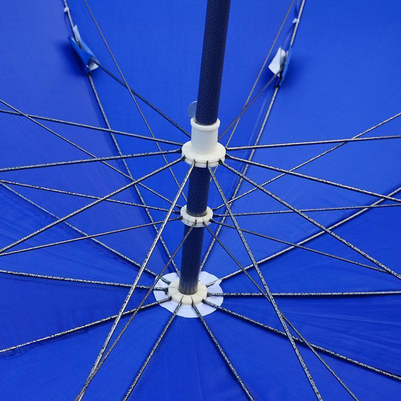 家柏饰(CORATED)大号防大型雨伞太阳伞庭院伞四方伞沙滩伞摆摊伞 银胶2米宝蓝+三层架图片