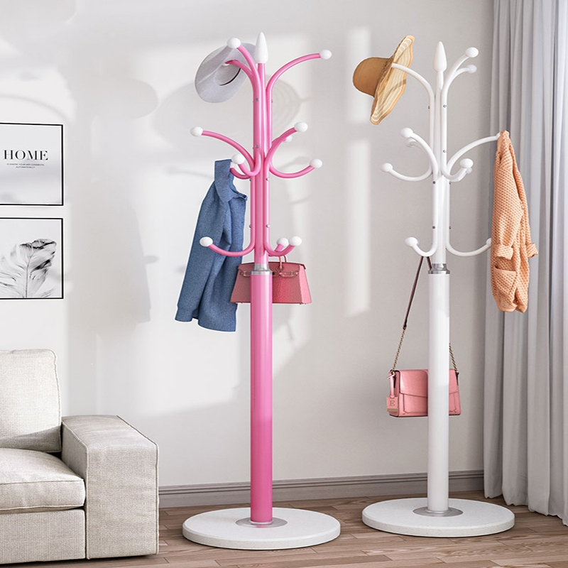 古达大理石衣帽架落地卧室挂衣架客厅立式置物家用房间挂衣服包铁架子