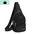 。新款胸包男士包包单肩斜挎包休闲斜跨包牛津布胸前斜背包潮小男NEWLAKE 款四黑色