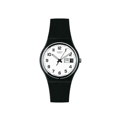 斯沃琪瑞士原装进口手表简约夜光学生男女防水指针式石英表 GB743