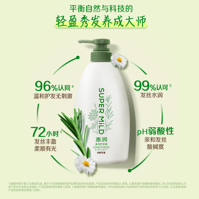 资生堂惠润 柔净护发素大瓶装(绿野芳香) 600ml高清大图