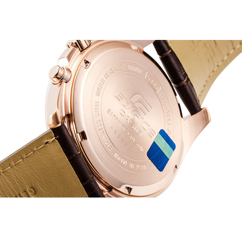 卡西欧(CASIO)手表 EDIFICE系列男士手表 日韩品牌商务休闲防水时尚皮带石英表男 EFB-301JL-7A