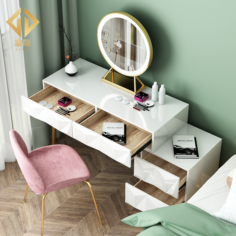 寻木匠梳妆台卧室现代简约化妆台网红ins风化妆桌收纳柜一体床头化妆