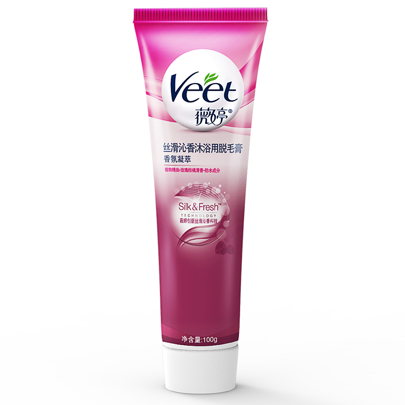 薇婷(VEET)沐浴用香氛凝萃脱毛膏100ml(腋下专用装)腋下男女士学生专用全身腿毛女非私处不永久神器高清大图