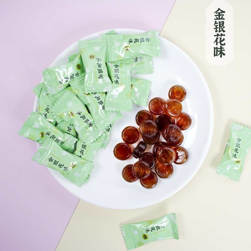 润喉糖[混合装]200颗 金银花胖大海枇杷罗汉果薄荷糖清凉糖清新口气招待糖果零食高清大图