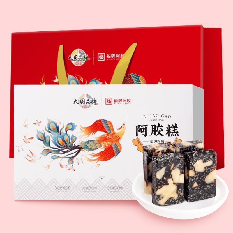 福牌阿胶即食手工阿胶糕360g山东特产正品阿胶礼盒纯滋补固元糕
