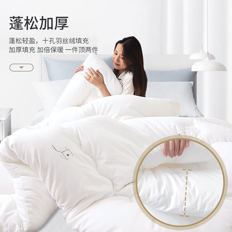 棉被子冬天加厚保暖10斤棉被被芯棉丝绵被子双人12斤春夏秋冬季高清大图