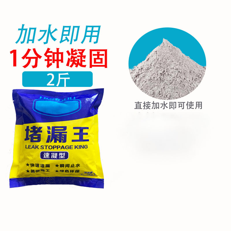 速凝型堵漏王水泥地面裂缝修补修补胶卫生间地漏屋顶涂料 1KG