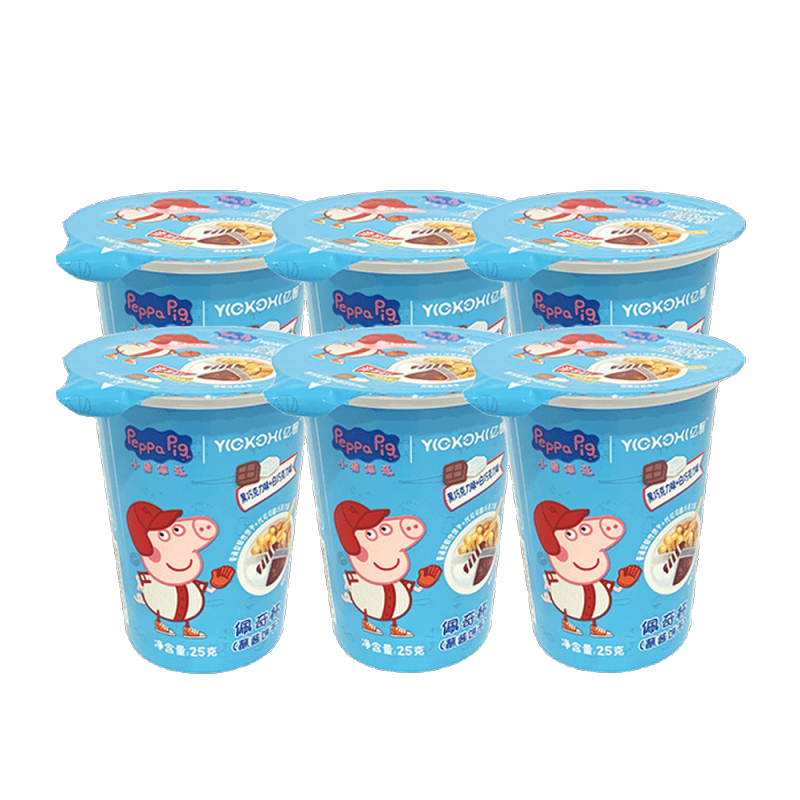 小猪佩奇PeppaPig蘸酱杯巧克力味25g×6盒 罐装