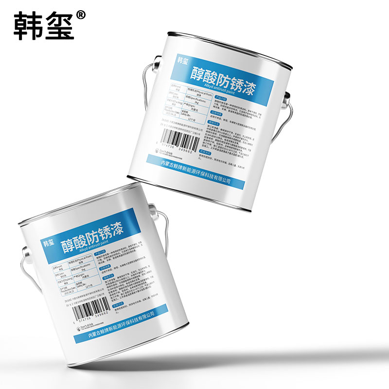 韩玺 醇酸防锈漆 铁红色 3kg/桶高清大图