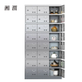 湘渭304不锈钢食堂带锁餐具柜24门碗柜餐盘柜钥匙锁1800*900*350