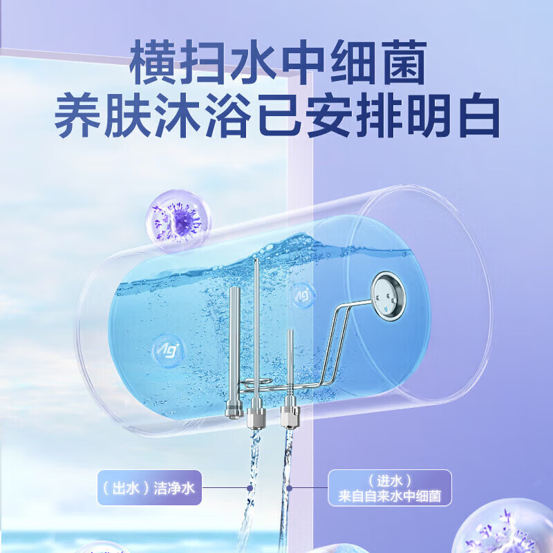 美的(Midea)40升机械速热双防电墙 蓝钻内胆耐用 小户型租房优选电热水器 F40-A20MD1高清大图