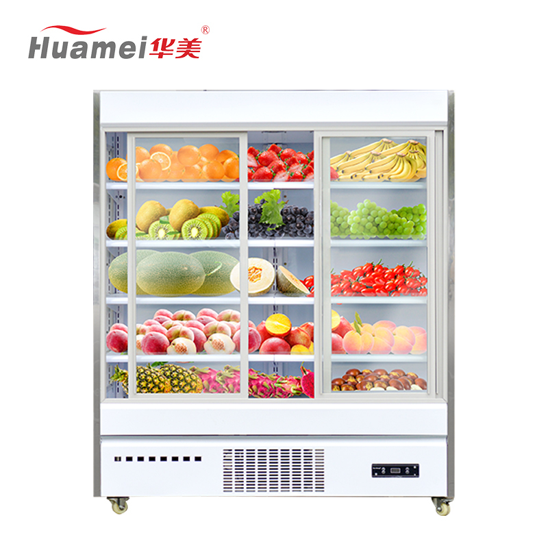 华美（Huamei）FMG-N2000 超市风幕柜水果保鲜柜冷藏柜冰柜商用展示柜玻璃冷柜风冷 2米蔬果柜