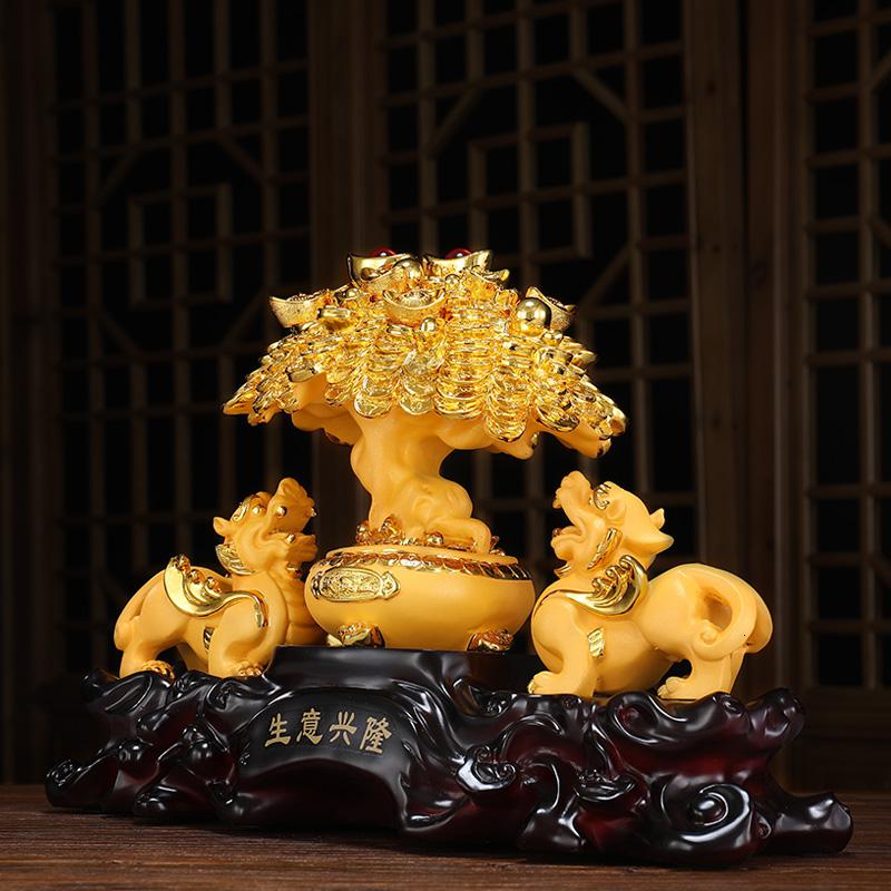 美帮汇发财树貔貅摆件玄关客厅家居书房酒柜装饰品博古架隔断房间工艺品高清大图