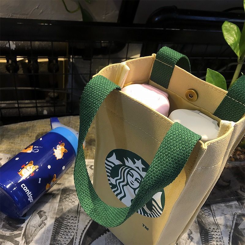 水杯手提袋保温杯玻璃杯包学生水壶雨伞收纳袋便携加厚帆布 113藏蓝方形