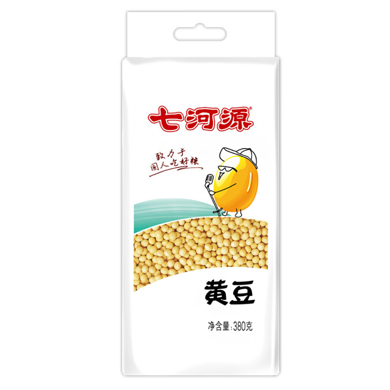 七河源 黄豆380g 国产食品 粮油 杂粮 黄豆 无添加 可发豆芽 打豆浆 大豆 五谷 真空装 大米伴侣