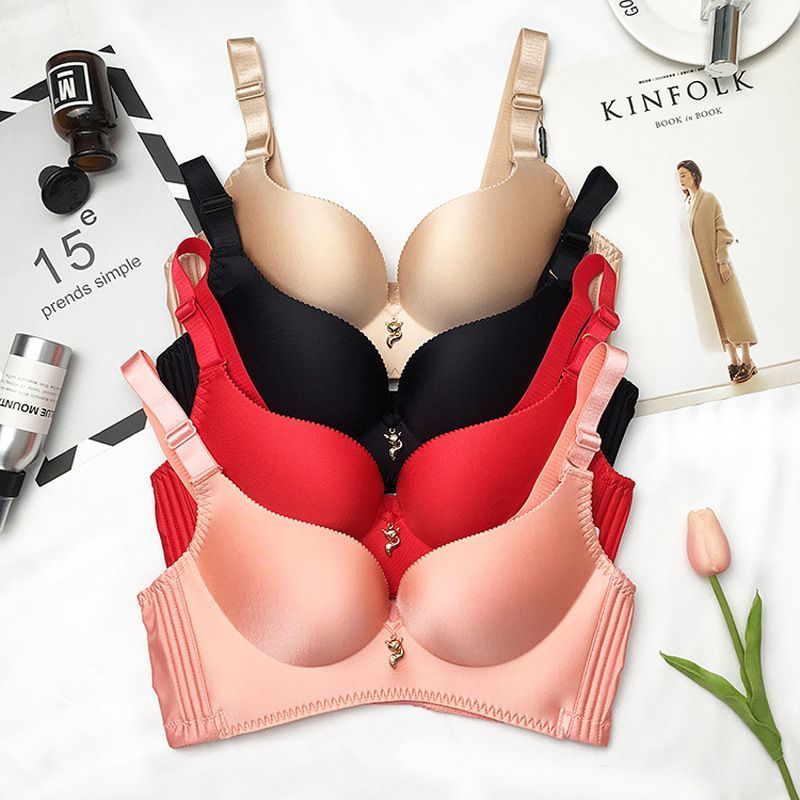 香港幸福狐狸内衣女聚拢无钢圈性感无痕调整型舒适文胸大码罩 07经典