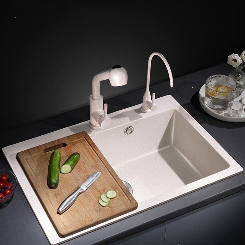 石英石水槽洗菜盆古达j,单槽厨房水池洗碗池花岗岩菜盆黑色洗碗槽