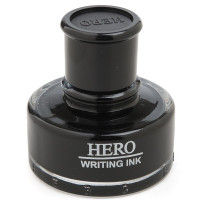 【精选】英雄（HERO）钢笔墨水英雄440墨水瓶装-黑色墨水 50ml