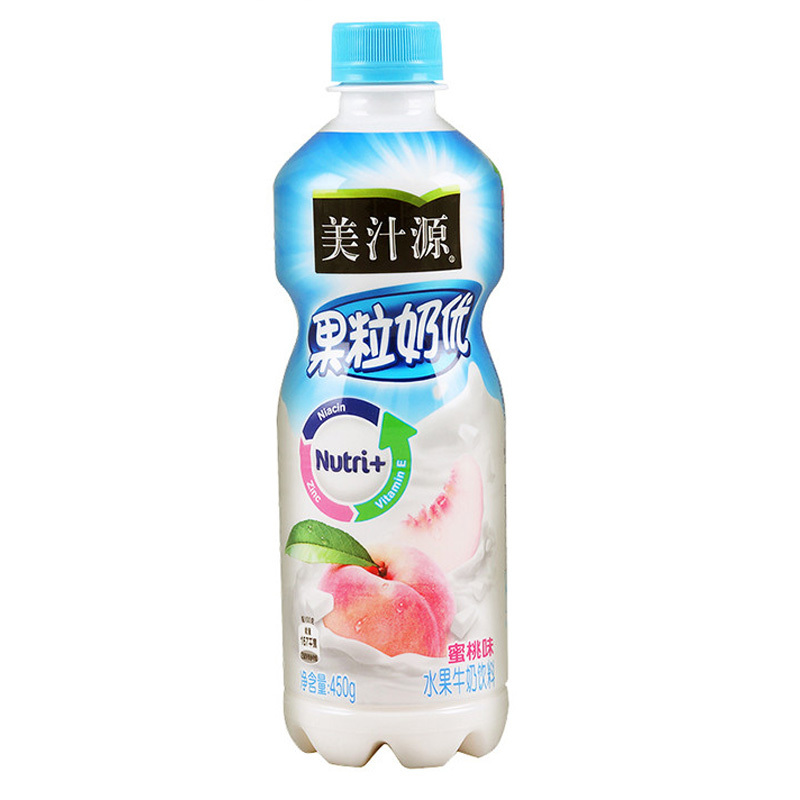 美汁源果粒奶优蜜桃味450g*15入整箱