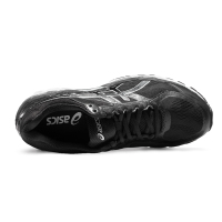 ASICS亚瑟士黑色网面透气稳定耐磨橡胶跑步鞋 旗舰经典运动男鞋T6B4N-9099