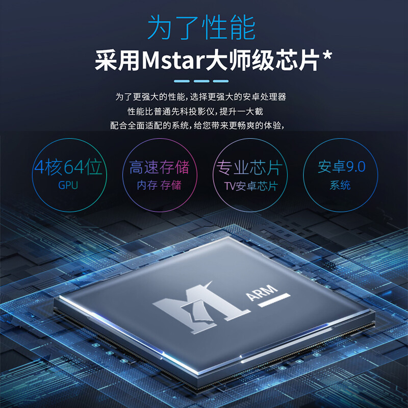 先科(SAST)LCD500B 超高清投影仪家用卧室手机一体机投墙智能电视宿舍学生小型便携迷你投屏家庭影院培训投影机