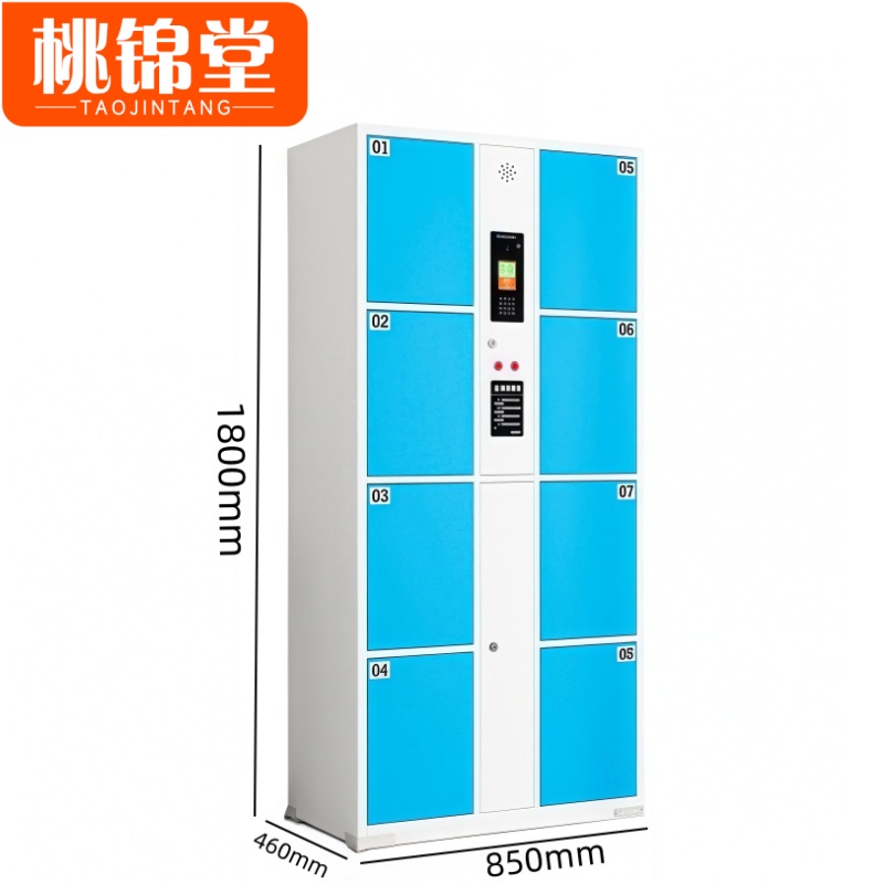 桃锦堂存包柜 寄存柜8门台