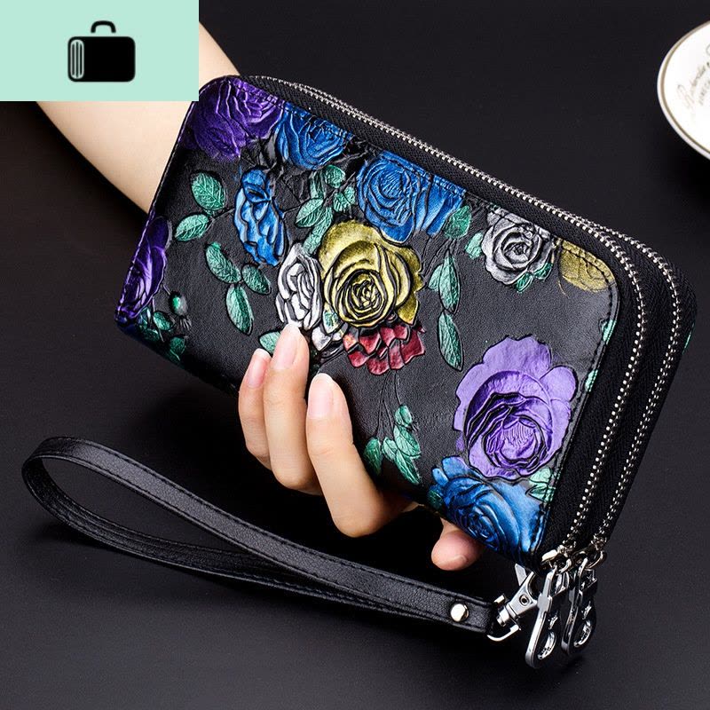 2020新款女士钱包长款双拉链钱夹皮手机包双层皮夹大容量手拿包NEW LAKE图片