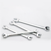长城精工 公制平板镜抛双呆扳手 镜面抛光双头开口扳手 5.5*7mm 314106 5把